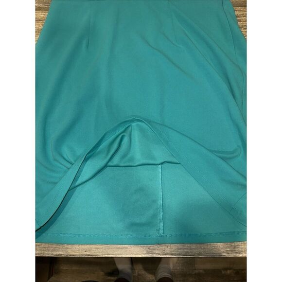 Donna Morgan Dress Size 16 Teal Pleated Sleeveless. NWT. J - Picture 3 of 9